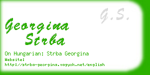 georgina strba business card